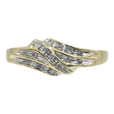 Ladies 10k Yellow Gold Diamond Channel Set Ring