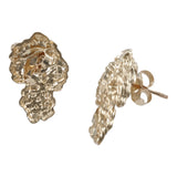 14k Yellow Gold Nugget Style Earring