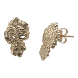 14k Yellow Gold Nugget Style Earring