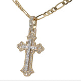 10k Yellow Gold Diamond Cross Pendant