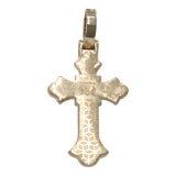 10k Yellow Gold Diamond Cross Pendant