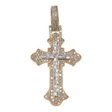 10k Yellow Gold Diamond Cross Pendant