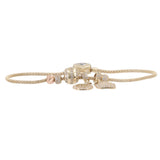 14k Yellow Gold Beaded Charm Bracelet