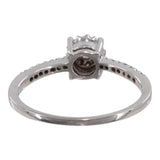 10k White Gold Diamond Classic Cluster Ring