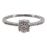 10k White Gold Diamond Classic Cluster Ring