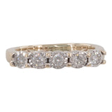 14k Yellow Gold Illusion Set Diamond Ring