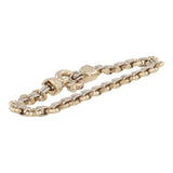 14k Two-tone Gold 7.5” Victorian Style Round Link Bracelet