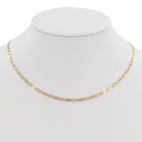 14k Tri-color Gold 15.5 inch Valentino Chain