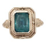 10K Yellow Gold Topaz & Onyx Reversible Flip Ring