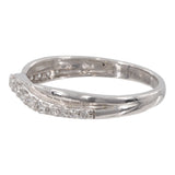 14k White Gold Diamond Band
