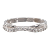 14k White Gold Diamond Band