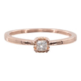14k Rose Gold Princess Cut Diamond Wedding Ring Set
