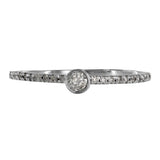 14K White Gold Diamond Bezel-Set Accent Midi Band Ring