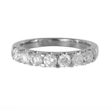 14k White Gold Diamond Single Row Wedding Band