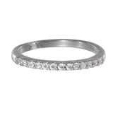 925 Sterlin Silver And Cubic Zirconia Band Ring