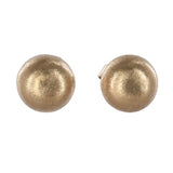 18k Yellow Gold Domed Hemisphere Stud Earrings