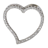 18k White Gold Diamond Heart Pendant