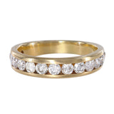 14k Yellow Gold Channel Set Diamond Wedding Band