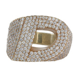 10K Yellow Gold 562 Diamonds Cluster "D" Letter Ring