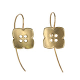 14K Yellow Gold Lily Flower Ear Jacket Earrings