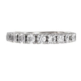 18K White Gold Diamond Half Eternity Wedding Band Ring 0.72Ctw