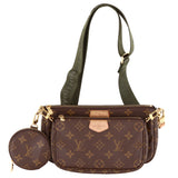 Authentic Louis Vuitton Multi Pochette Accessoires Shoulder Bag Monogram Canvas Brown