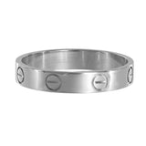 18k White Gold Love Style Band Ring