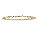 14K Yellow Gold Diamond S Link Tennis Bracelet