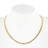 18K Yellow Gold Omega Link Chain Necklace