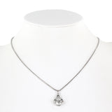 18K White Gold Buddha Charm Franco Link Chain Necklace