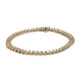 10K Yellow Gold Diamond S Link Tennis Bracelet 1.96Ctw