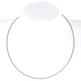 14K White Gold Woven Fancy Choker Necklace