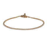 14K Yellow Gold Diamond Round Cut Tennis Bracelet 1.50Ctw