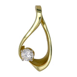 Colgante giratorio con diamante solitario en oro amarillo de 18 k