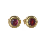 18k Yellow Gold Ruby Stud Earrings