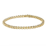 Brazalete de tenis de diamantes de 7,5” en oro amarillo de 14 k