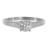 14K White Gold Diamond Solitaire Engagement Ring 0.50Ctw