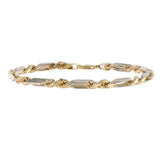 14K Two-Tone Gold Figaro Link Bracelet