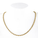 14K Yellow Gold Diamond-Cut Rope Link Chain 24"