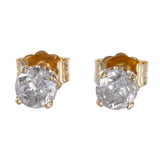 14k Yellow Gold Diamond Stud Earrings 0.60Ctw