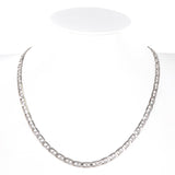 14k White Gold Diamond-cut Mariner Curb Link Chain 16.2g