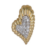 14K Two-Tone Gold Diamond Pendant 0.38Ctw