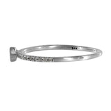 14K White Gold Diamond Bezel-Set Accent Midi Band Ring