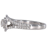 14K White Gold Diamond Cluster Ring 0.71Ctw