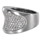 Contemporary 18k White Gold 1.45 carat Cluster Diamond Ring