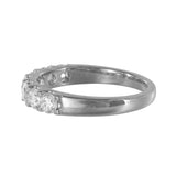 14k White Gold Diamond Single Row Wedding Band