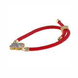 18K Yellow Gold Alhambra Mother Of Pearl Red Bracelet