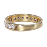 14k Yellow Gold Channel Set Diamond Wedding Band