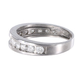 14k White Gold Channel Set Diamond Band