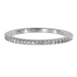 14k White Gold Diamond Band